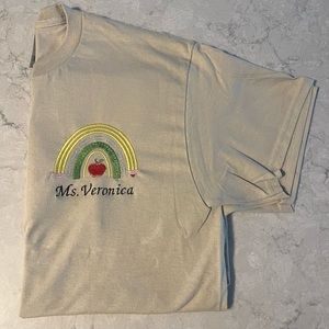 Customizable Teacher Embroidered T-shirt